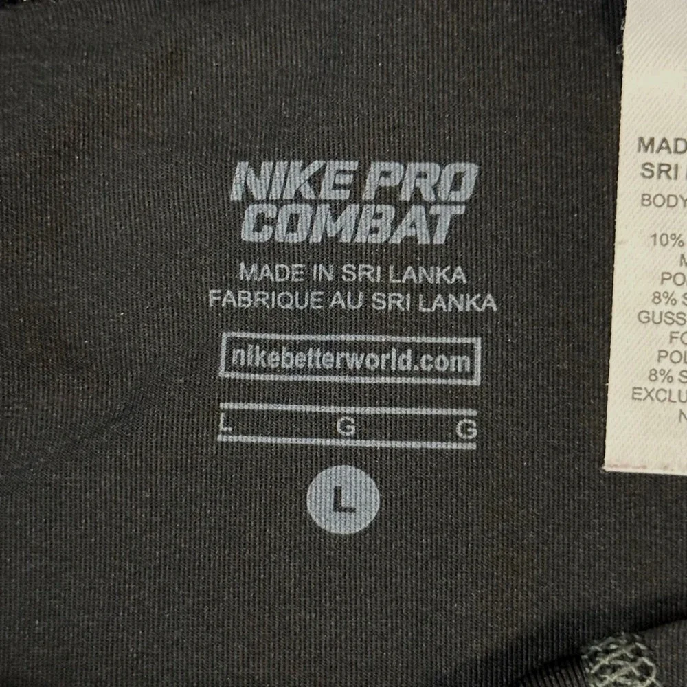 Nike Pro Combat Dri-FIT Mens Black Compression Tights 3/4 Leggings Large